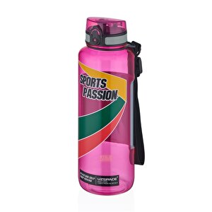 1200ml Büyük Boy Sports Passion Kayma Yapmayan Tutma Bölmeli Tritan Su Matarası Bpa Yok Koku Yok Pembe