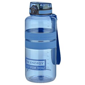1500ml Yeni Koleksiyon Mega Boy Silikon Gövde Tritan Su Matarası Bpa Yok Koku Yok Lacivert