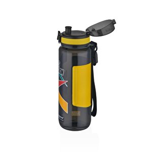 500ml Sports Passion Kayma Yapmayan Tutma Bölmeli Tritan Su Matarası Bpa Yok Koku Yok Siyah