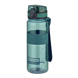 500ml Yeni Koleksiyon Orta Boy Silikon Gövde Tritan Su Matarası Bpa Yok Koku Yok Koyu Yeşil
