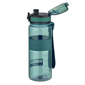 500ml Yeni Koleksiyon Orta Boy Silikon Gövde Tritan Su Matarası Bpa Yok Koku Yok Koyu Yeşil