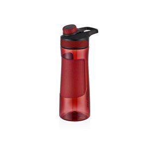 730ml Manyetik Kapaklı Silikon Gövde Tritan Su Matarası Bpa Yok Koku Yok Kırmızı