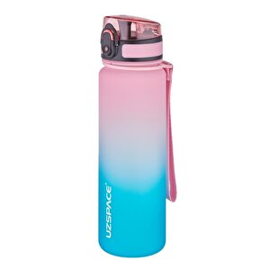 500ml Yeni Koleksiyon Soft Touch Çift Renk Motivasyon Tritan Su Matarası Pembe-mavi