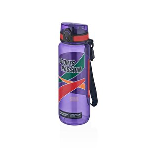500ml Sports Passion Kayma Yapmayan Tutma Bölmeli Tritan Su Matarası Bpa Yok Koku Yok Mor