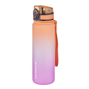 500ml Yeni Koleksiyon Soft Touch Çift Renk Motivasyon Tritan Su Matarası Turuncu-mor