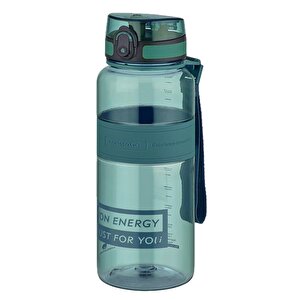 1000ml Yeni Koleksiyon Büyük Boy Silikon Gövde Tritan Su Matarası Bpa Yok Koku Yok Koyu Yeşil