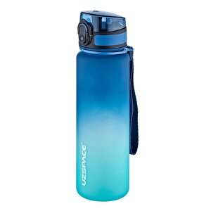 500ml Yeni Koleksiyon Soft Touch Çift Renk Motivasyon Tritan Su Matarası Mavi-turkuaz