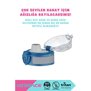 600ml Yeni Koleksiyon Silikon Gövde Rahat İçim Ağızlı Tritan Su Matarası Bpa Yok Koku Yok