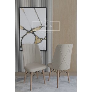 Arya Serisi 70x110 Sabit Masa +4 Kapiçino Sandalye Silinebilir Ithal Baby Face Kumaş Mutfak Takımı