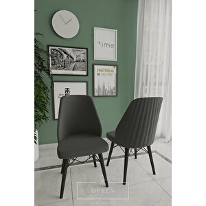 Mabel Serisi, 80x132 Mutfak Ve Salon Yemek Masası Takımı + 6 Adet Sandalye