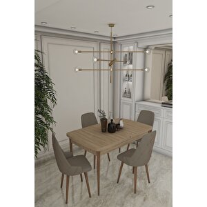 Fier Serisi Mutfak Ve Salon Yemek Masası Takımı + 4 Adet Kahve Sandalye