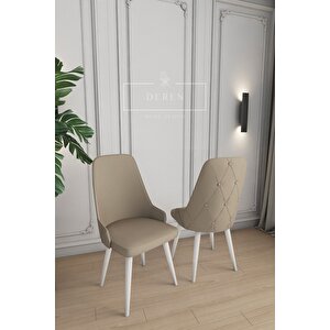 Prestij Serisi Mutfak Ve Salon Masa Takımı 6 Adet Cappucino Sandalye