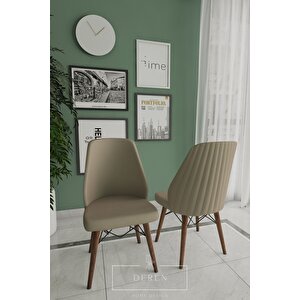 Mabel Serisi, 80x132 Mutfak Ve Salon Yemek Masası Takımı + 4 Adet Cappucino Sandalye