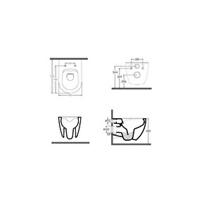 Isvea Infinity Clearim Plus Asma Klozet Beyaz Extra Dekorsuz Delikl 10nf02001sv 40kf0200ı-s Klozet