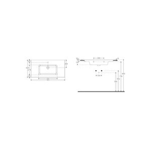 Sistemat Flat Lavabo 91 Cm