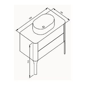 Sogno 100 Cm Banyo Dolabı (yan Dolap Hari̇ç)