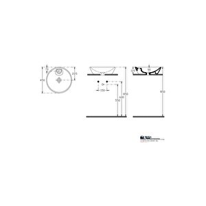Sistemay Soft Tezgahüstü Lavabo 45 Cm Siyah