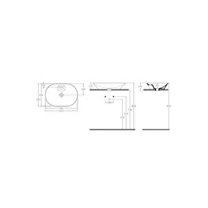 Sistema Y Soft Tezgahüstü 60 Cm Lavabo