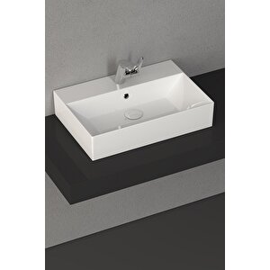 Sistemaz Frame S&amp;s Tezgahüstü Beyaz Lavabo 60x42 Cm.