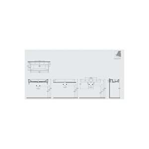 Sistema Z Frame 90 Cm Lavabo