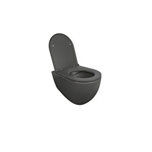 Isvea Infinity Clearim Plus Mat Antrasit Asma Klozet Ve Soft Kapak