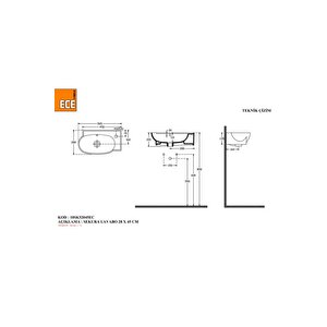 Sekura 45 Cm Lavabo