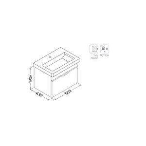 Isvea Neo 60 Cm Lavabo Dolabı, Beyaz