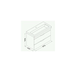Isvea Neo 100 Cm Lavabo Dolabı, Gri