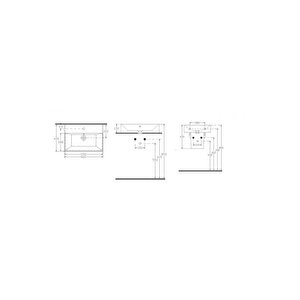 Isvea Sistema Z Frame 60 Cm Lavabo + Kare Yarım Ayak