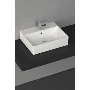 Sistemaz Tezgah Üstü 50x42 Cm Beyaz Lavabo