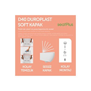 Isvea D40 Yavaş Kapanan, Slim, Tak Çıkart Klozet Kapağı
