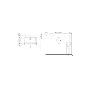 Sistemat Flat Lavabo 81 Cm