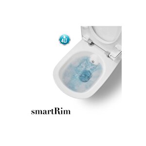İtalya Isvea Absolute Smartrim Duvara Sıfır Kanalsız Klozet Rezervuar Soft Kapak İç Takım