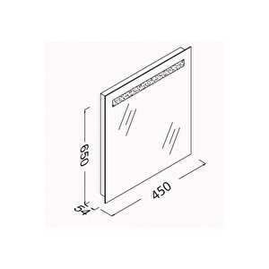 Isvea 45 Cm M4 Profil Çerçeveli Ayna (kumlamalı, Ledli) Kumlama Kısmında Led Vardır