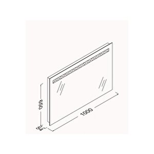 Isvea 100 Cm M4 Profil Çerçeveli Ayna (kumlamalı, Ledli) Kumlama Kısmında Led Vardır