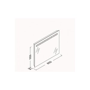 Isvea 80 Cm M4 Profil Çerçeveli Ayna (kumlamalı, Ledli) Kumlama Kısmında Led Vardır