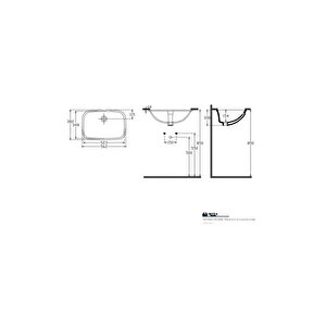 Soluzione Tezgahaltı Lavabo 56 Cm