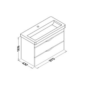 Isvea Neo 100 Cm Lavabo Dolabı, Beyaz