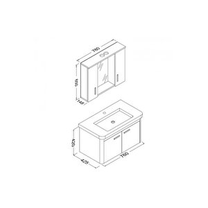 Note Smart 80 Cm Banyo Dolabı - Beyaz