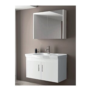 Beyaz Gama 90 Cm Banyo Dolabı