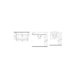 Sistemaz Frame Yarım Ayaklı 70 Cm Lavabo