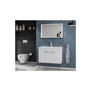 Rubino Banyo Dolabı Beyaz 80 Cm