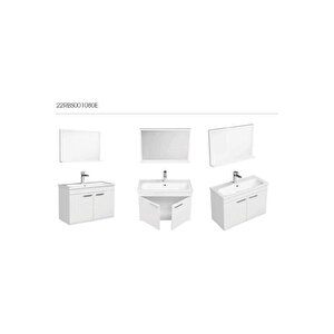 Rubino Banyo Dolabı Beyaz 80 Cm