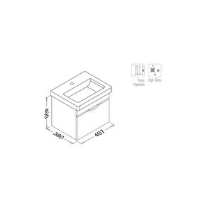 Isvea Neo 50 Cm Lavabo Dolabı, Beyaz