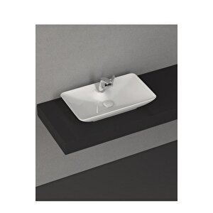 Sistema Y Clear Tezgah Üzeri Lavabo 65 Cm Beyaz Extra Dekorsuz Delikli 10sy50065