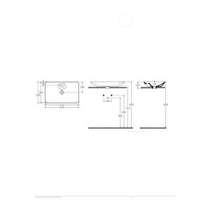 Sistema Y Clear Tezgah Üzeri Lavabo 65 Cm Beyaz Extra Dekorsuz Delikli 10sy50065