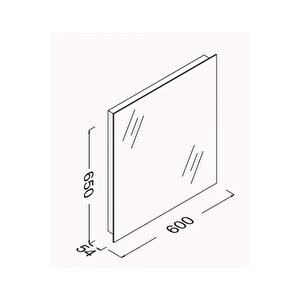 Isvea 60 Cm M2 Profil Çerçeveli Ayna