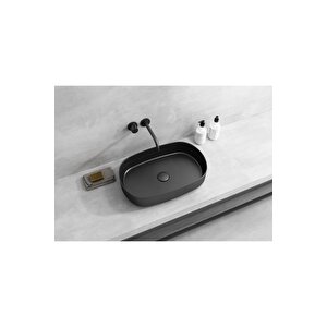 Isvea Infinity 55 Cm Tezgahüstü Lavabo-siyah