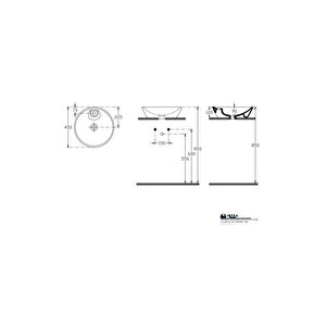 Sistemay Soft Tezgahüstü Lavabo 45 Cm Somon