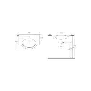 Ece Tera Lavabo 752x509 Mm Beyaz